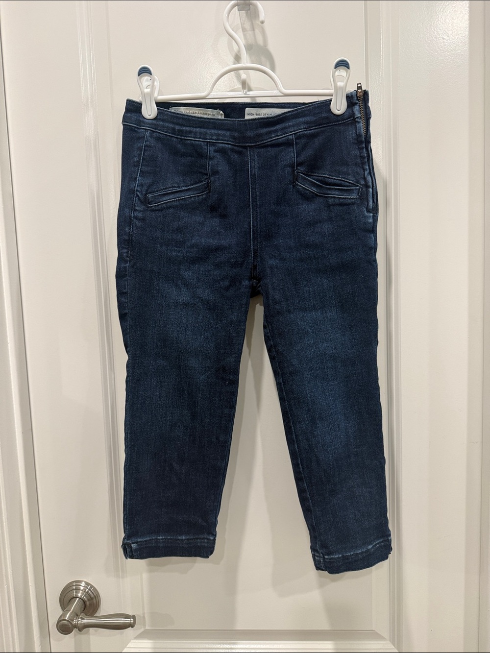 Anthropologie Pilero and the Letterpress Dark Indigo Cropped Denim Leggings